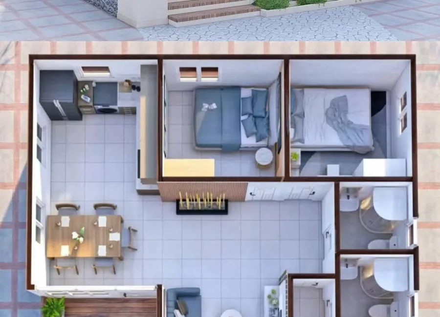 VILLA MODERNE DE 3 CHAMBRES 